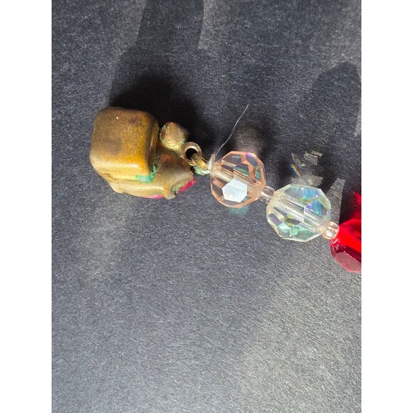 Vintage Red & Clear AB Crystal Beaded Necklace With Rhinestone Clasp - Picture 6 of 9